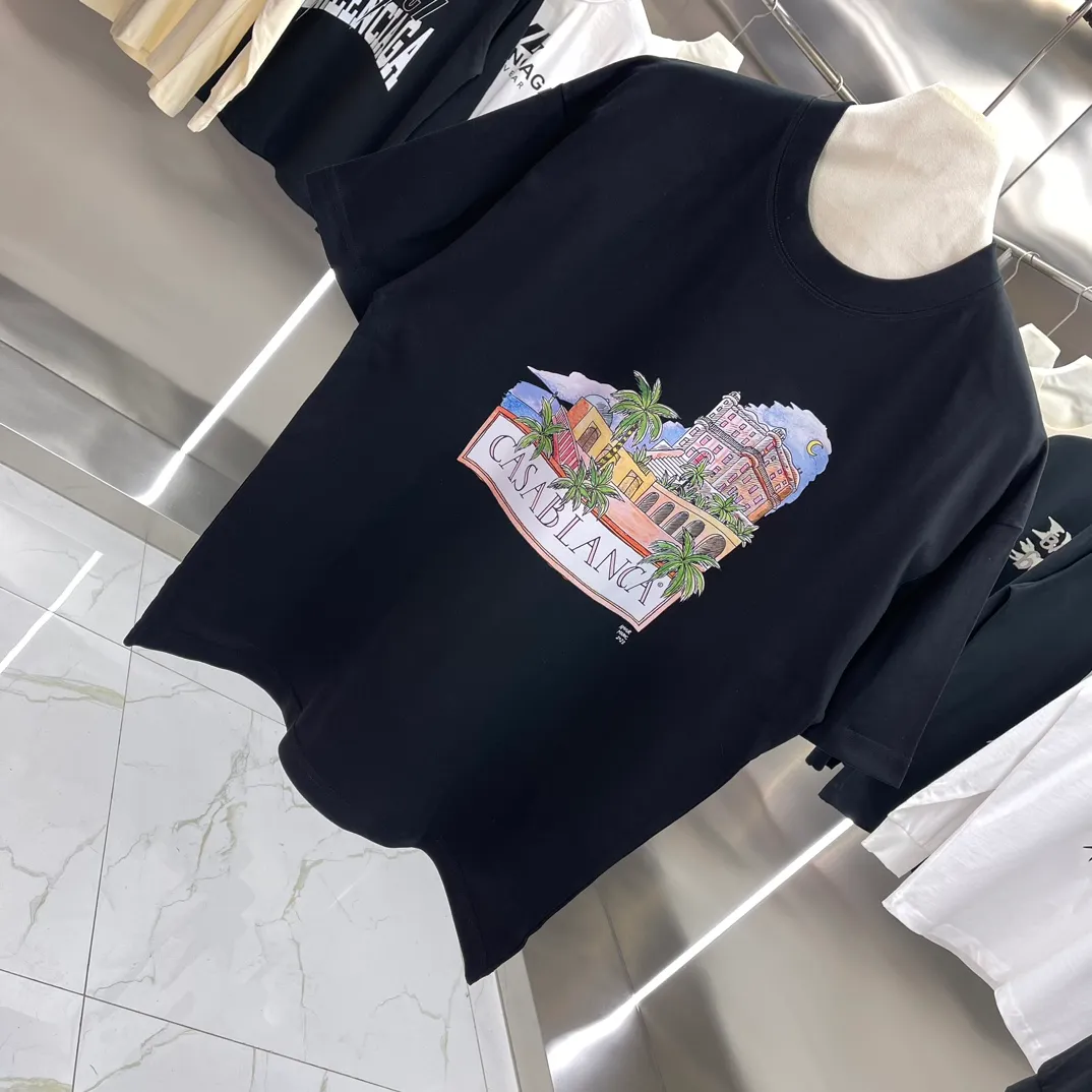 Casablanca Classic Series T ， ， 。 ， Classic ， In Stock ！ ：White Black Size：S M L XL XXL